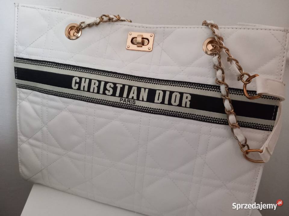 Christian Dior duża szoperka skóra Galanteria i dodatki Stalowa Wola