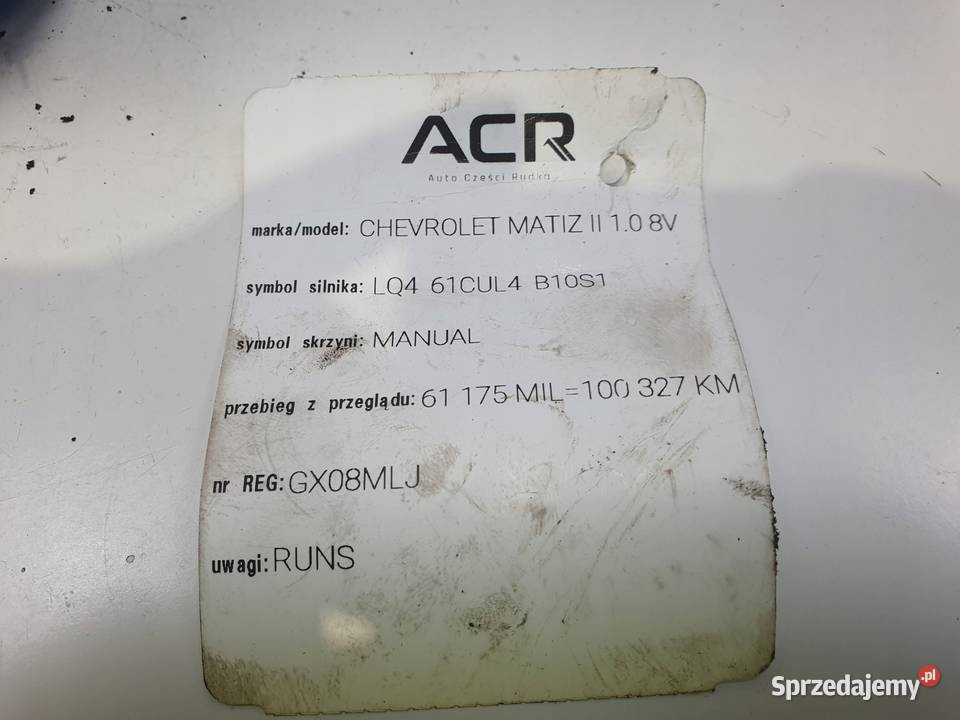 POMPA WSPOMAGANIA Chevrolet Matiz 10 B oryginał lubelskie Chełm sprzedam