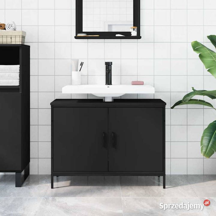 Szafka pod umywalkę czarna 80x30x60 WM842451 Dom i Ogród Warszawa sprzedam