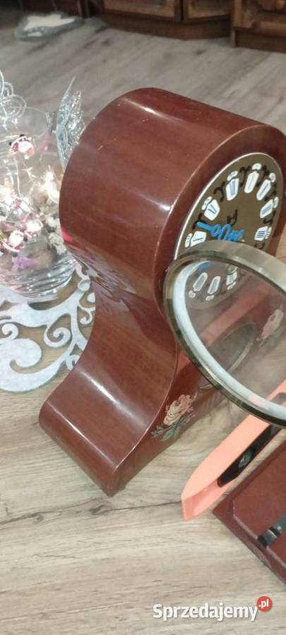 Stary Zegar kominkowy mechaniczny drewniany U lubuskie