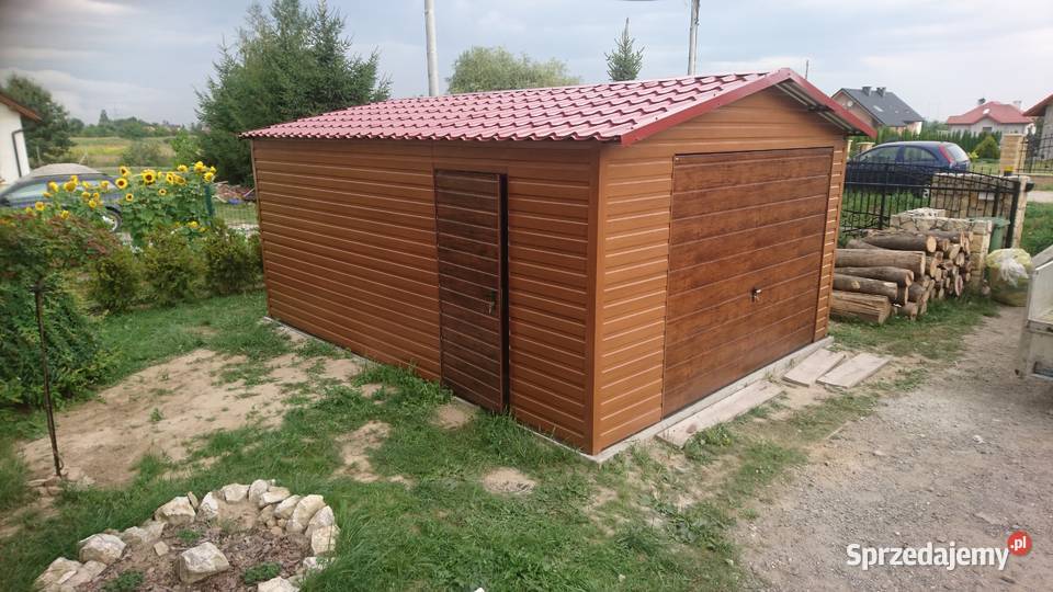 Garaż Blaszany Drewnopodobny Złoty Dąb Schowek Tykocin sprzedam