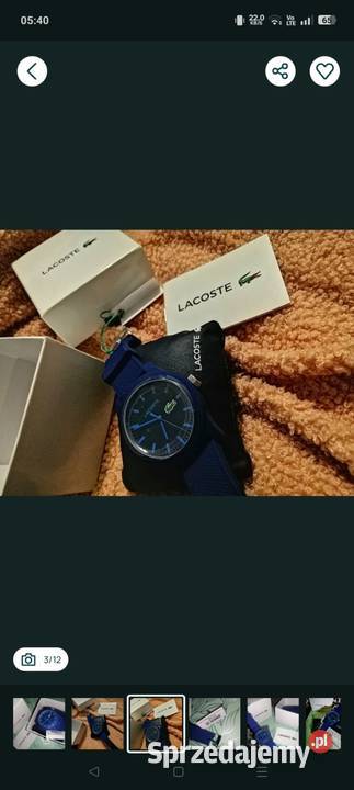 LACOSTE Zegarek NOWY z metką z folią tarcza i