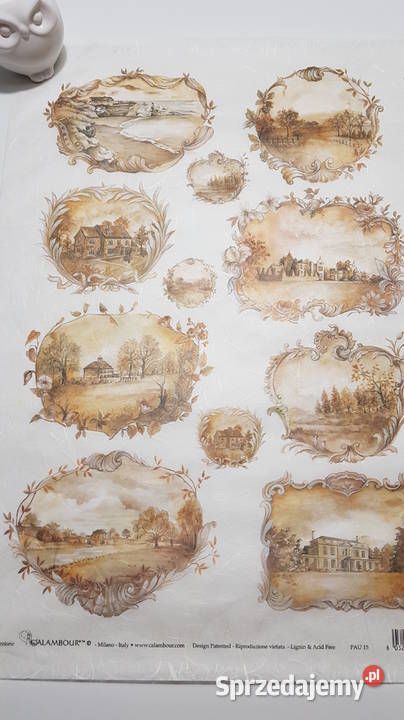 Papier do decoupage Włoski zestaw 4 Rękodzieło Siemianowice Śląskie