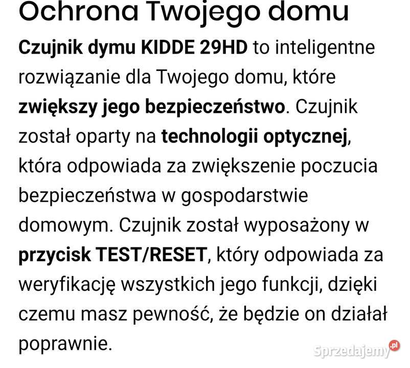 Czujnik dymu optyczny Kidde Dom i Ogród Zawory
