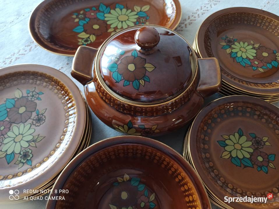 Serwis obiadowy porcelit Tułowice PRL fason Białystok