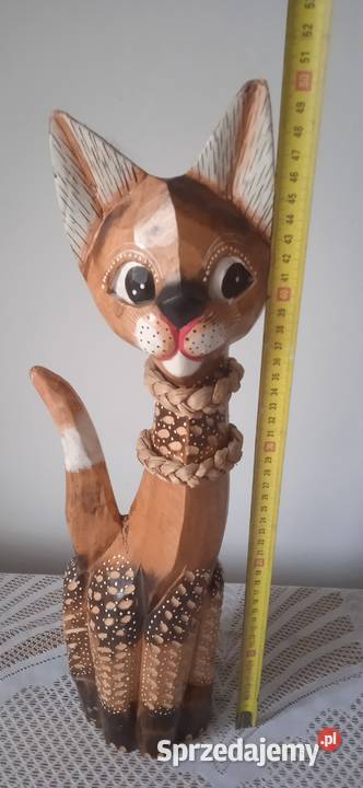 Rzeźba drewnianego kota Świdnica sprzedam