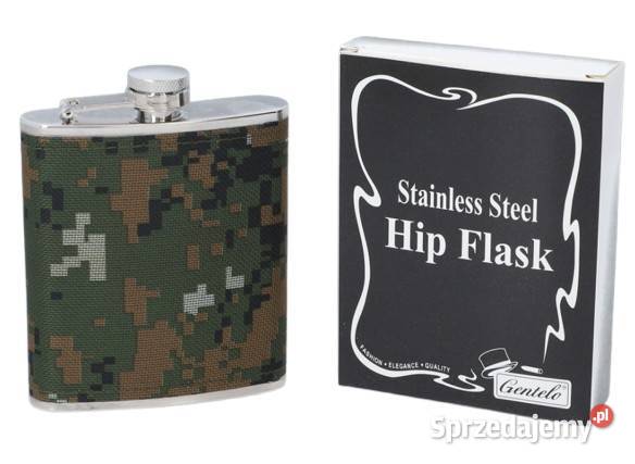 Piersiówka ze Stali Nierdzewnej w EkoSkórze Moro