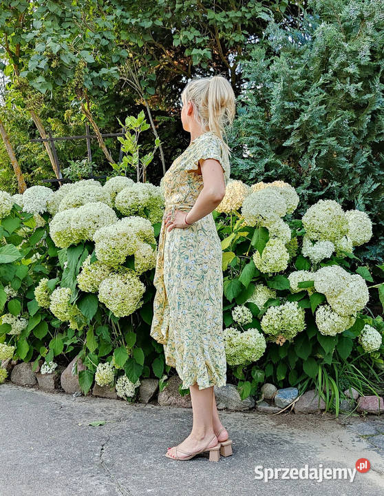 Żółta sukienka Gina Tricot 34 XS 36 S łączka Szczecin