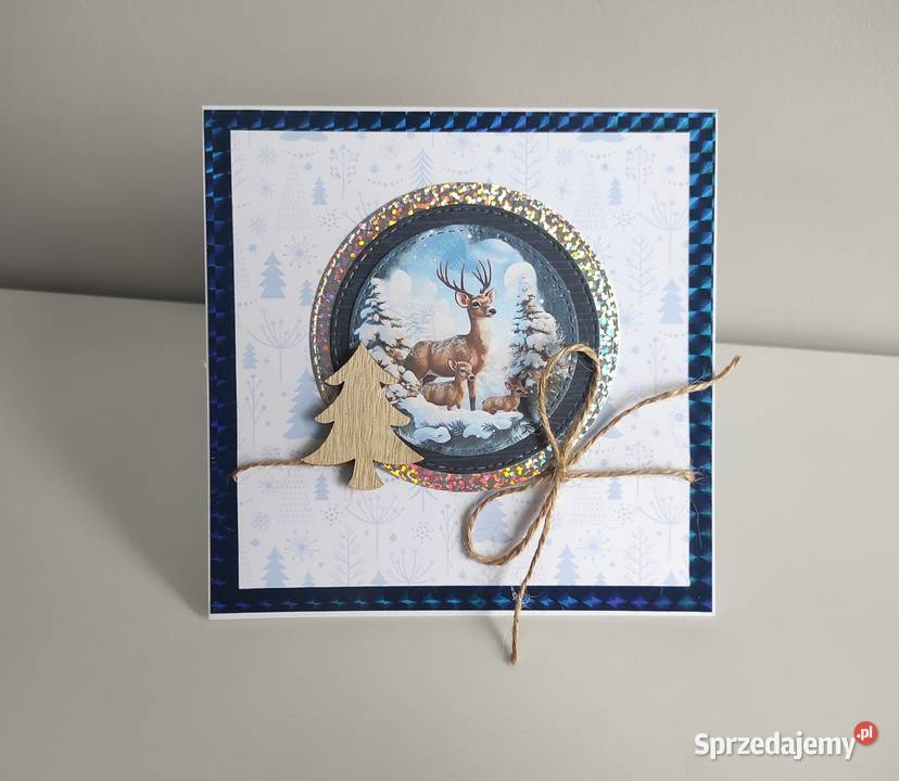 Kartka ręcznie robiona świąteczna Boże
