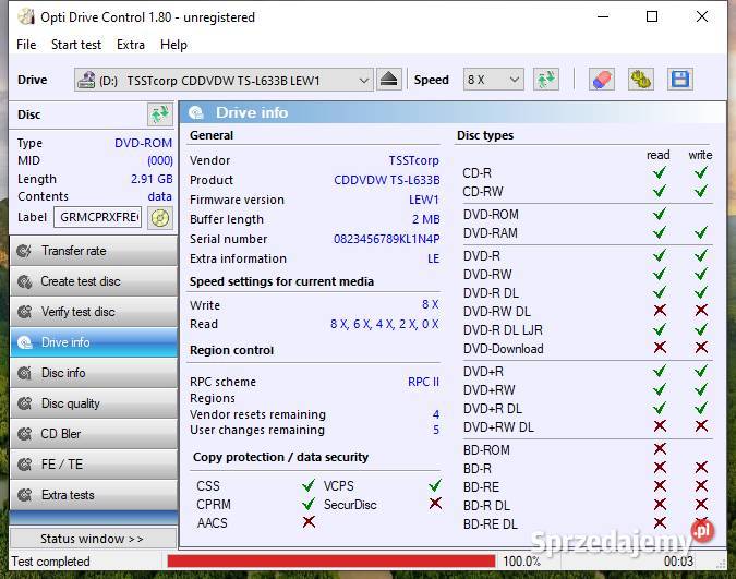 Do laptopa DVD Writer nagrywarka TSL633 SATA Łódź