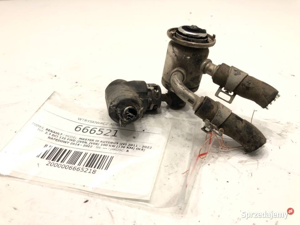 WTRYSKIWACZ SCR RENAULT MASTER III 160721041R 23 osobowe