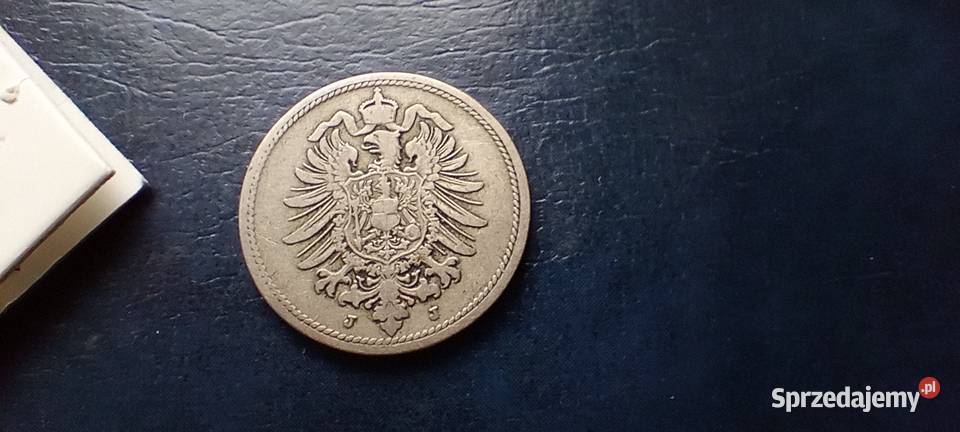 Stare monety 10 fenig 1875 J Niemcy Lesko