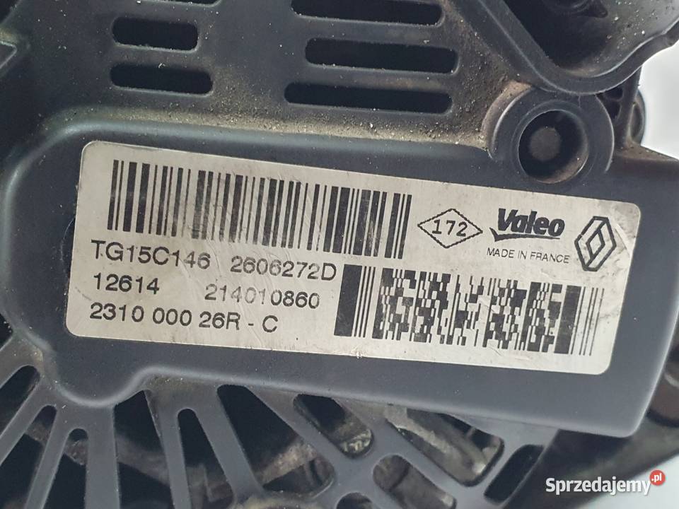 ALTERNATOR Renault Captur 15 DCI Valeo TG15C146 Chełm