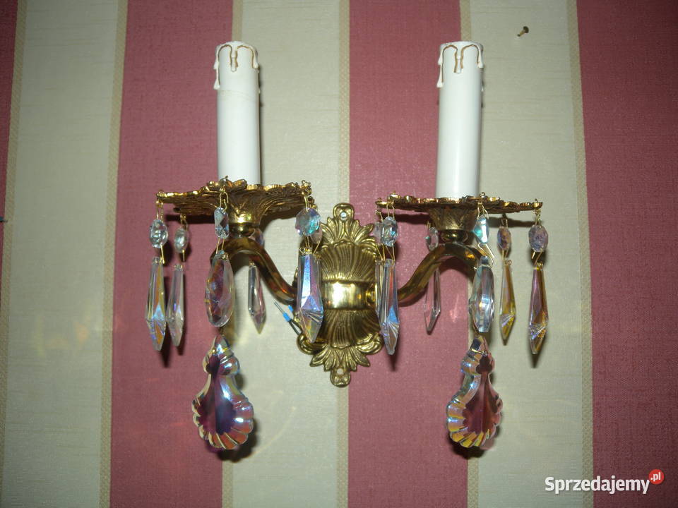 Kinkiet kryształowy Maria Theresa mosiężny Katowice sprzedam