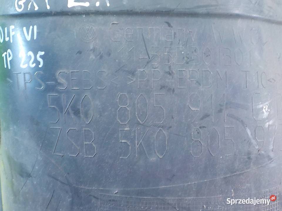 VW GOLF VI 14 TSI 09r HB 5D nadkole lewe przod Suków