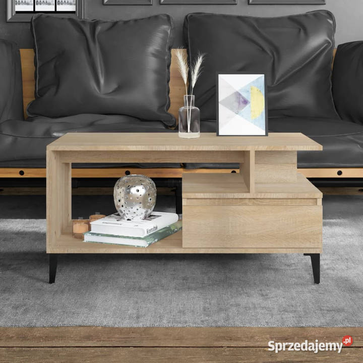 Stolik kawowy dąb sonoma 90x49x45 materiał Warszawa sprzedam