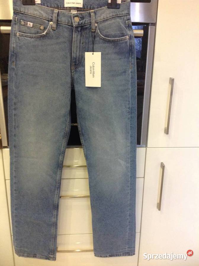 Spodnie Jeans Damskie CALVIN KLEIN 27 SM NOWE niebieski Odzież damska Nowa Sól