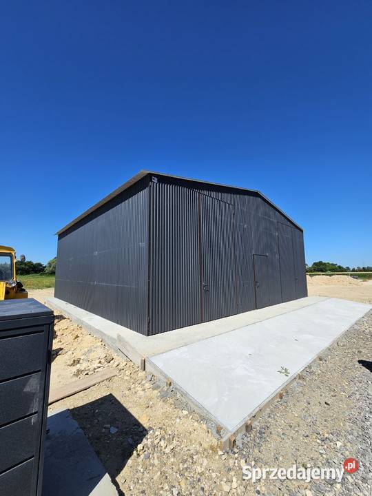 Grafitowy Garaż blaszany Magazyn na maszyny Radzyń Podlaski