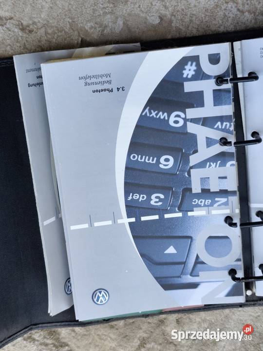 VW Phaeton oryginalna bordmapa komplet
