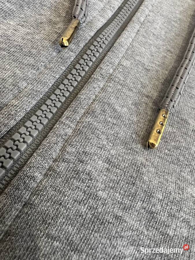 Sweter bluza z kapturem rozsuwana szara sinsay