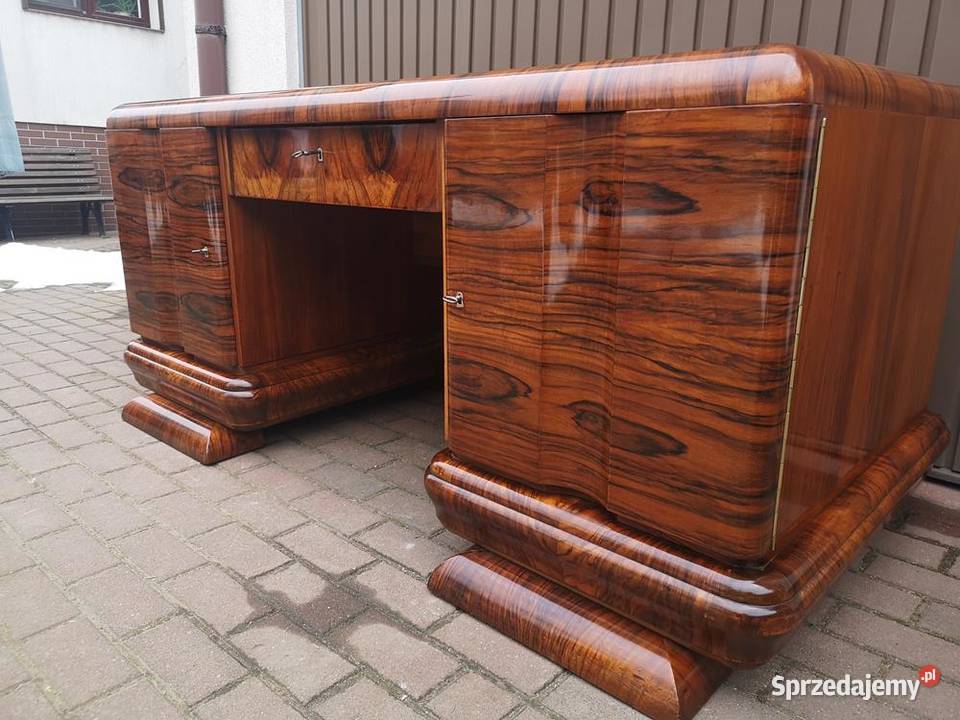 Biurko ARTDECO Orzech Politura Stare Antyk Swarzędz