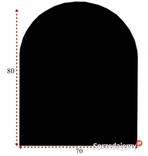 SZYBA SZKŁO POD KOMINEK HARTOWANE PODSTAWA 80x70