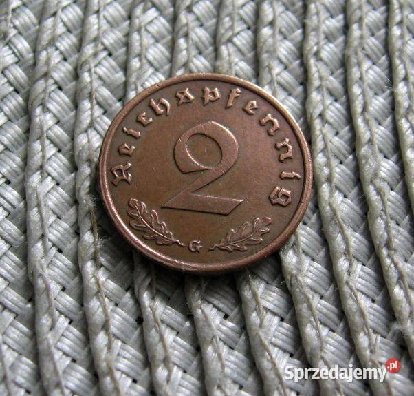 Niemcy 2 Reichspfennig 1939r G wielkopolskie Kalisz