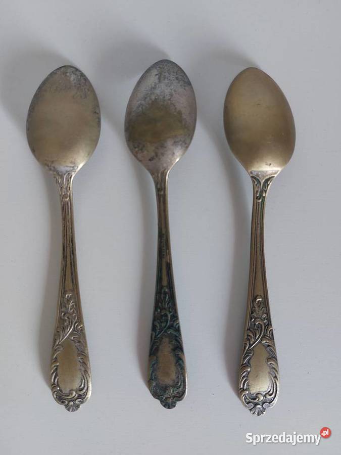 3 łyżeczki retro sygnatura Siltona FF 40 Antyki wielkopolskie Poznań