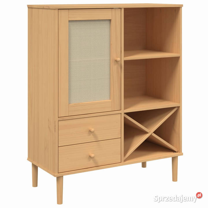 Szafka SENJA imitacja rattanu brązowa 90x40x112 Warszawa