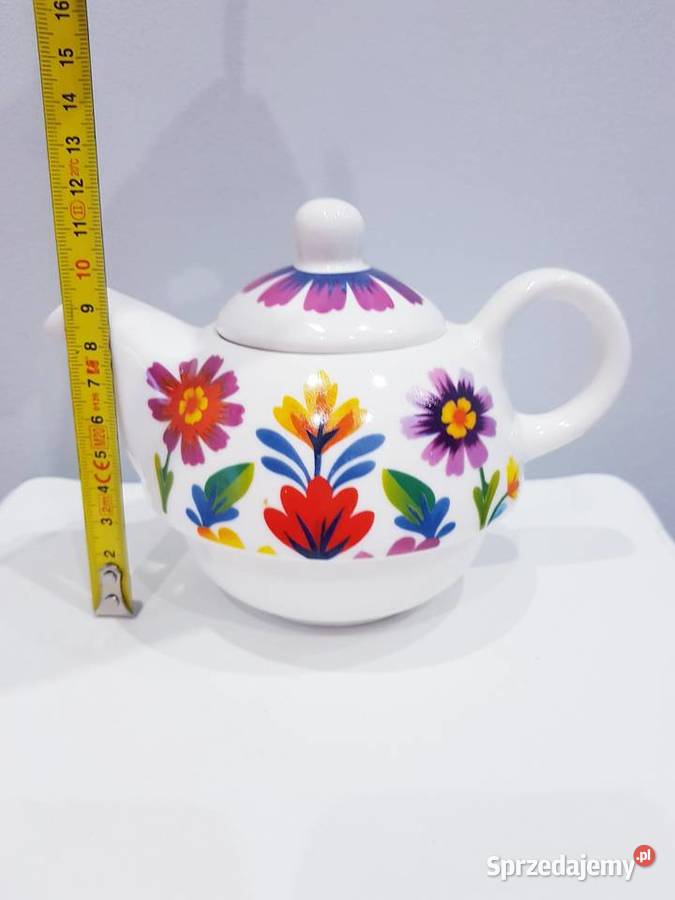 Ceramiczny imbryczek dzbanuszek do herbaty śląskie Dąbrowa Górnicza