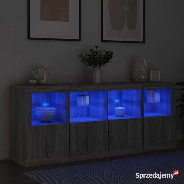 Szafka z oświetleniem LED szary dąb sonoma Warszawa