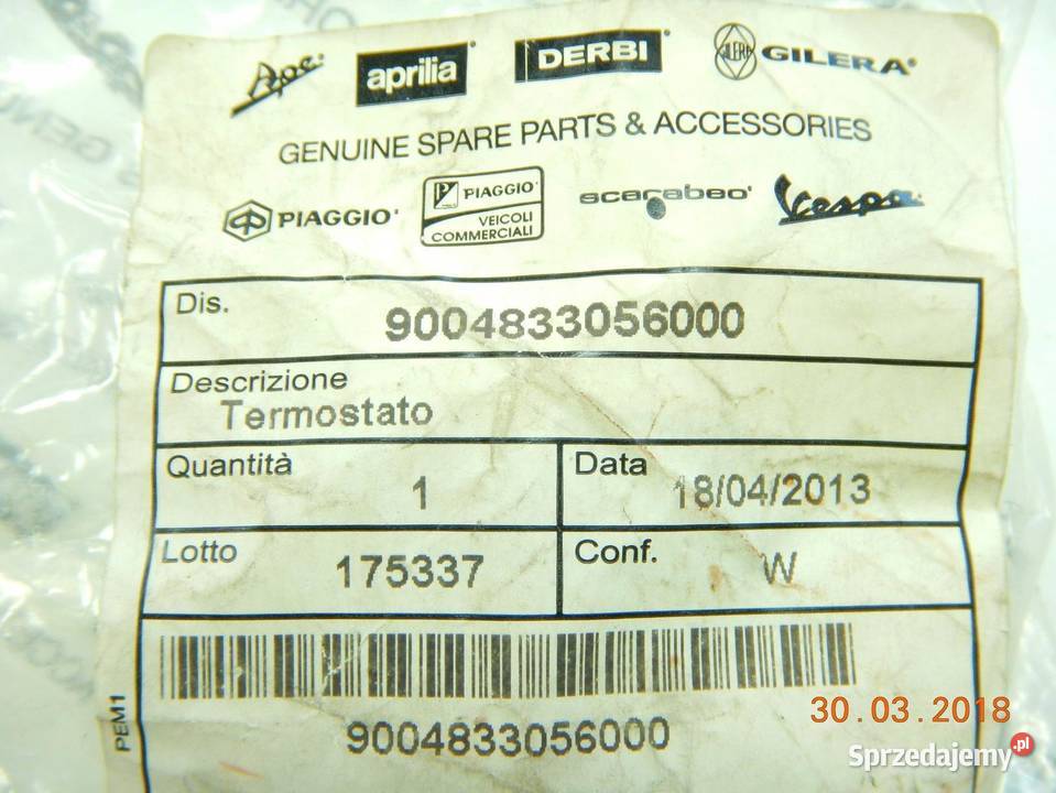 TERMOSTAT DAIHATSU APPLAUSE 16 8997
