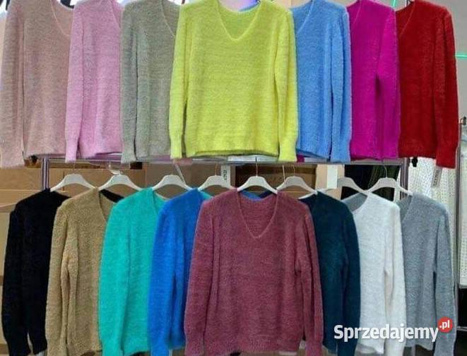 Alpaka swetry tuniki różne modele kolory z Włoch szary/srebrny sprzedam