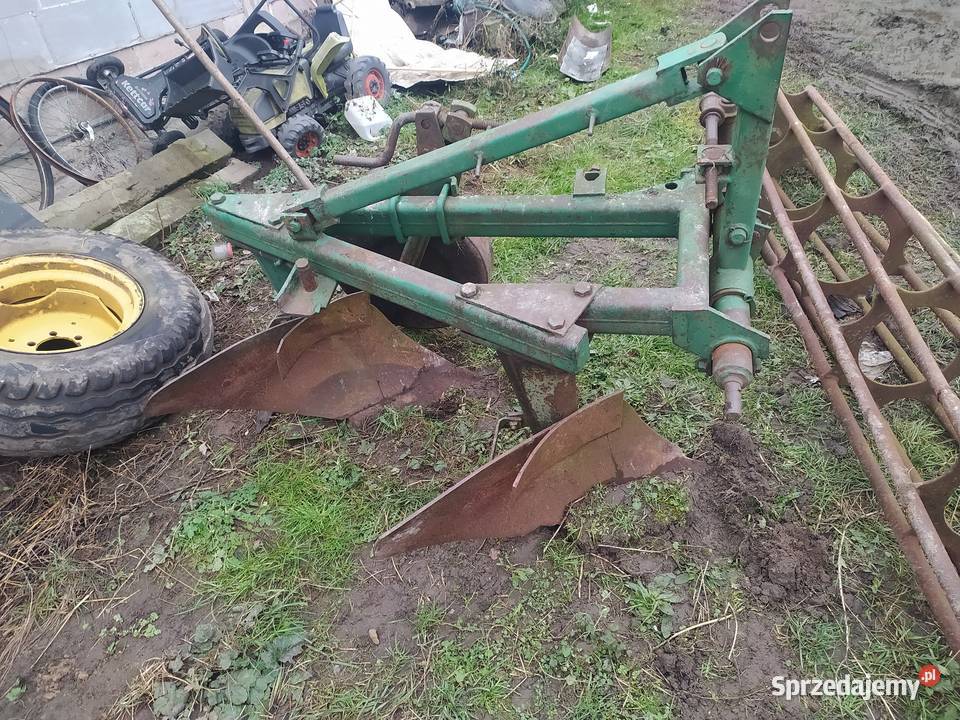 Pług 2 skibowy przewracają do siana mazowieckie Niedarczów Górny-Kolonia