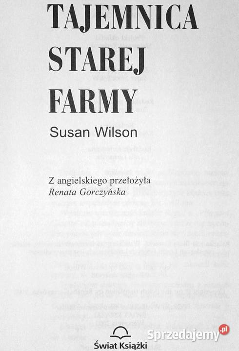 Tajemnica starej farmy Susan Wilson Chełm