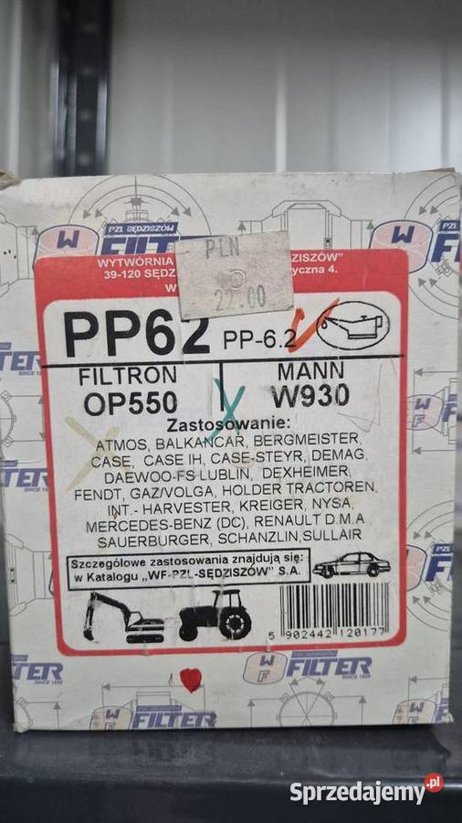 Filtr oleju 550 OP Sędziszów PP62 PP62 Zamość