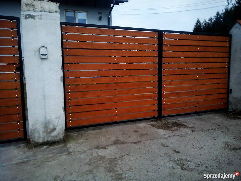 Brama auto przesuwna 4m z furtą1m Wypełnienie mazowieckie Sulejówek