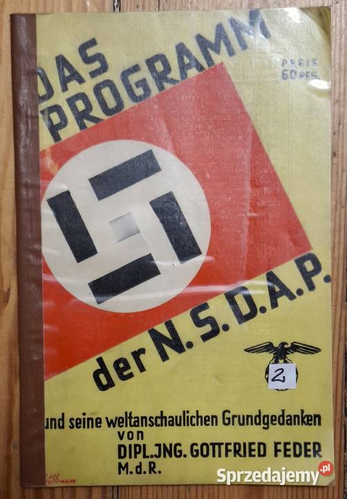 Książka Program NSDAP i jego podstawowe Idee III Gliwice