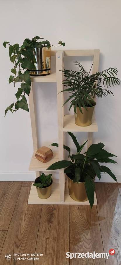 Kwietnik drewniany stojak na kwiaty Zduńska Wola