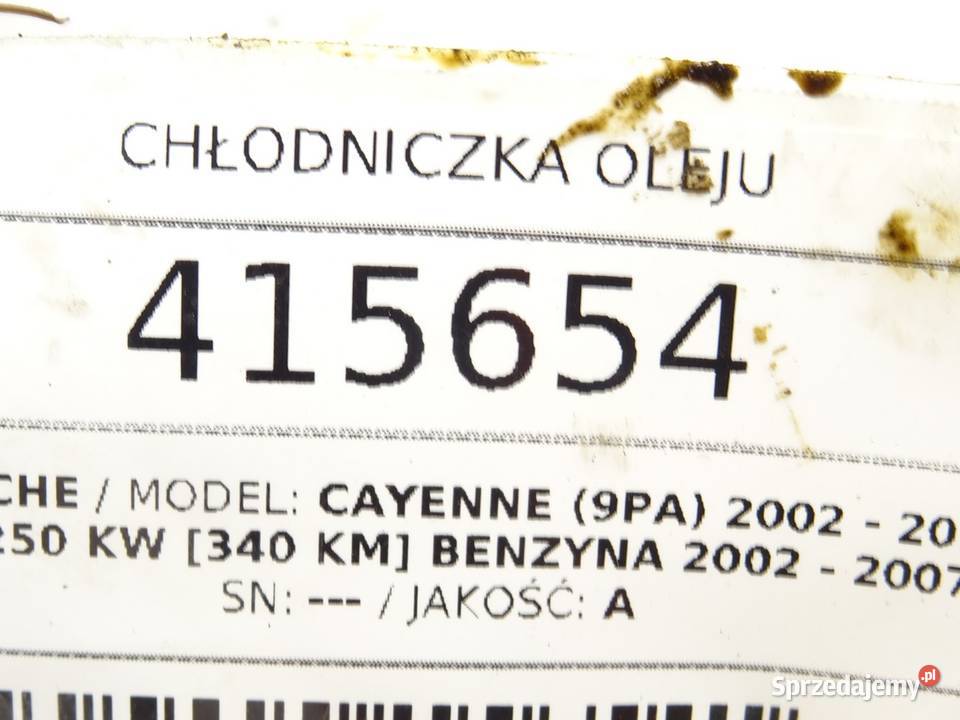 CHŁODNICZKA OLEJU PORSCHE CAYENNE 8463341 45 340 Układ chłodzenia