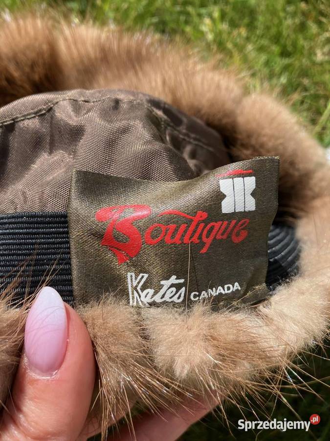 Czapka naturalne futro z norek Kates Boutique Nakrycia głowy podkarpackie Nisko sprzedam