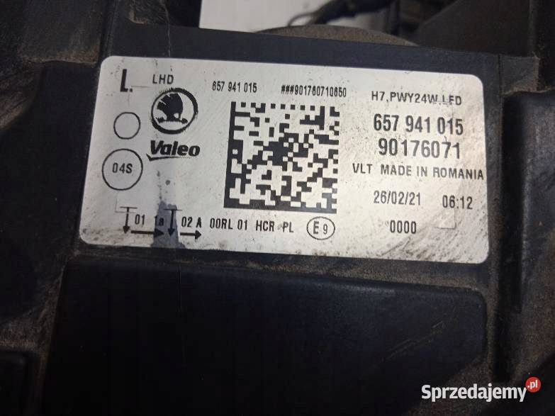 LAMPA PRZÓD LEWA FULL LED EUROPA 657941015 Skoda