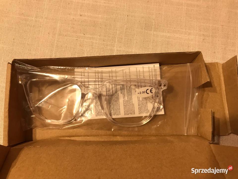 Okulary do czytania 200 w przezroczystej oprawie lubuskie
