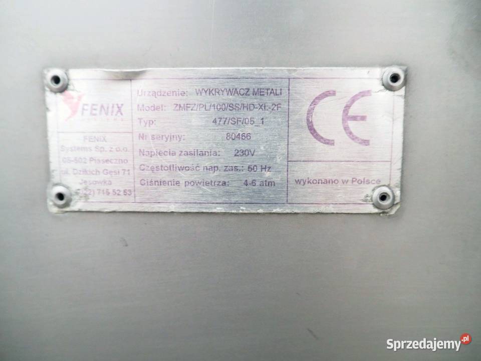 Metaldetektor pod nadziewarkę TOLEDO Krotoszyn