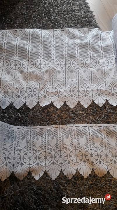 Biała zazdrostka panelowa wys 30 60 firanka biały