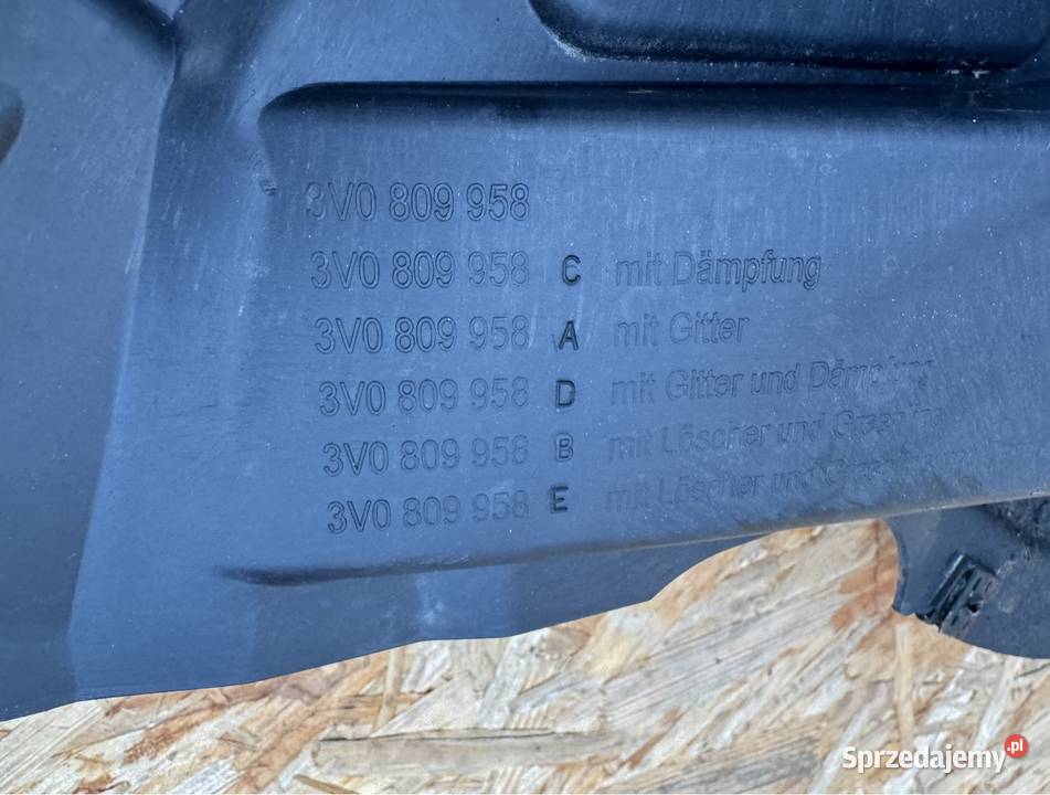 Nadkole przód prawe rh skoda superb 3 III 3v0 Sieraków