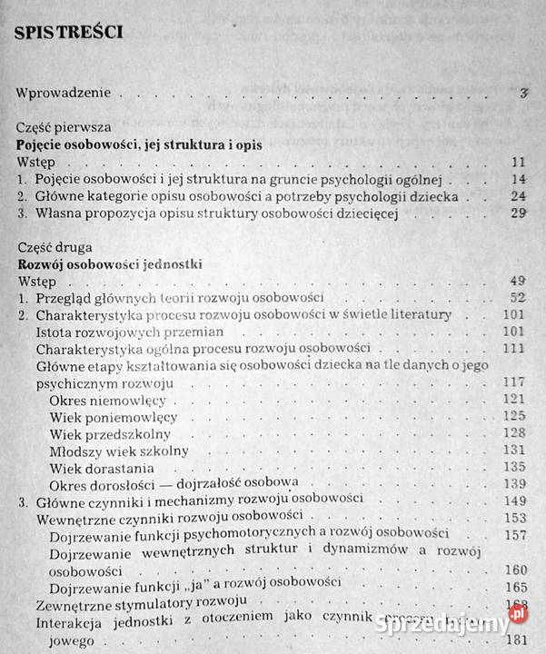 Osobowość dzieci i młodzieży Rozwój i patologia Rok wydania 1987 Pozostałe Chełm