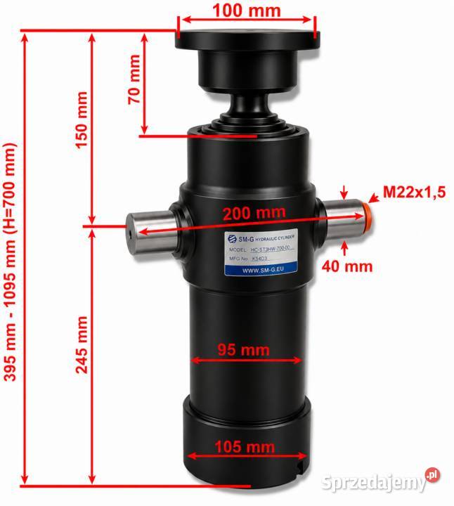 Siłownik Cylinder WYWROTU TŁOK NOWY SKOK 700 Solec Kujawski