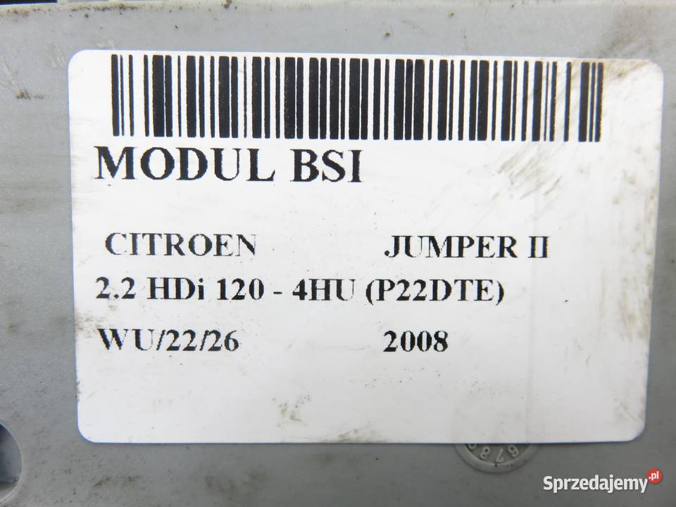 BSI CITROEN JUMPER II 22 HDi 11361402080 sprzedam