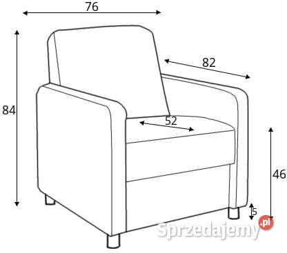 Nowy fotel Ema szary Kraków sprzedam